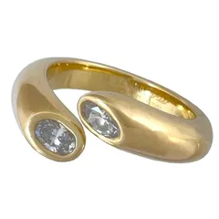CARTIER　カルティエ　リング　56　Ellipse de Tete　Diamond　エリプス　ドゥ　テッド　ダイヤ　750　K18　YG　イエローゴールド　指輪