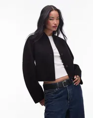 アンドアザーストーリーズ レディース アウター ジャケット・ブルゾン モックネック ウール ジャケット Other Stories wool blend mock neck jacket Black