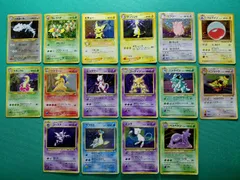 ハガネール、キレイハナ、メガニウム、バクフーン、ピチュー、デンリュウ、ミュウツー、フーディン、ピクシー、マルマイン、ニドクイン、ピジョット、ゴースト、ラプラス、ミュウ、ベトベトン 旧裏キラ16枚 まとめ売り