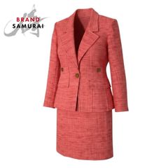 YVES SAINT LAURENT イヴ サンローラン スカートスーツ ツイードジャケット 膝丈スカート シルク セットアップ レディース A3-000236【中古】