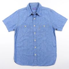BLUE BLUE ブルーブルー 半袖 デニムシャツ size 2 #3141 アメカジ ピスネームタグ