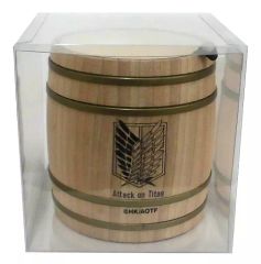 [Used] Miscellaneous Goods Attack on Titan Logo White Wood Mini Barrel M Size Attack Titan"