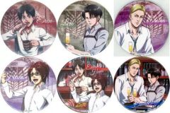 [Used] Badge/Pin Set of 6 Attack Titan×Tree Village Pop-up Shop & Collaboration Cafe Can Badge 75mm