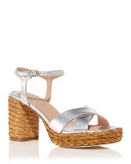 スチュアート ワイツマン レディース シューズ サンダル プラットフォーム Stuart Weitzman Womens Dayna 80 Espadrille Platform Sandal sil