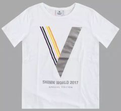 중고 Tシャツ 男性アイドル SHINee Tシャツ ホワイト Lサイズ 「SHINee WORLD 2017～FIVE～ Special Edition」