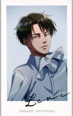 [Used] Character Card Levi Ackerman(Solid background) Original illustration card Attack Titan×Kawasaki Aquarium ~Investigate the Waterside Where Giants Lurk~ Goods Purchase Bonus