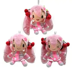 中古】雑貨 全3種セット ふわふわキーチェーンマスコット“桜ミク