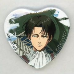 [중고] 배지 핀즈 리바이 아커만 하트형 캔 배지 [추첨 당당 진격의 거인 온라인 복권 Break of Dawn] 덤 캠페인-3상