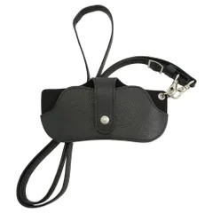 Yohji Yamamoto ヨウジヤマモト collection コレクションライン Leather Eyeglass Holder レザー 眼鏡ケース ネックストラップ ブラック系【中古】