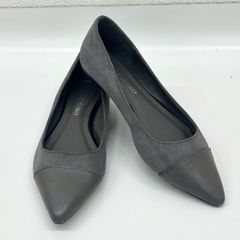 【ロデスコ RODESKO】⚫︎キャップトゥ スウェードフラットシューズ フラットパンプス 36 / 23cm グレー
