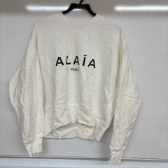 ☆☆ALAÏA（アライア）ホワイトカラー　コットンロゴスウェットシャツ　値下げ。