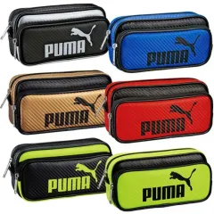 【１個】PUMA プーマ カラーカーボン Wペンケース 筆箱 787PMBY 787PMRD 787PMYE 787PMGD 787PMBL クツワ 2020年8月 男の子 かっこいい  [re]