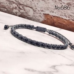 686　マクラメ編み　ブレスレット　ハンドメイド　シンプル