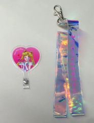 [Used] Mobile Accessories: Super Sailor Moon Phone Tab & Strap "Pretty Guardian Sailor Moon x Meiji 3rd & 4th Series"