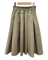 ボンボヤージュ BON VOYAGE Bon Voyage！ジェットセッタースカート Jet Setter Skirt ウエストゴム フレアスカート ロング丈 日本製 BEIGE スカート 無地 ベージュ 104LB-140