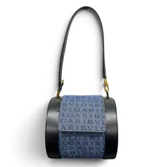 BVLGARI 美品 ブルガリ B-zero1 ビーゼロワン ロゴマニア ドラムバッグ