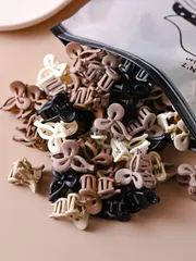 ヘアアクセサリー ヘアツメ かわいいちょう結びヘアクリップ30個セット、2.5cm レディース ガールズ ミニヘアクロウクリップ ヘアアクセサリー、ヘアジョークリップ、ヘアクラッチ、カジュアル 秋冬 バケーション アウトフィット、女性の夏のアウトフィット