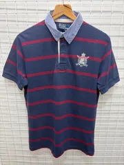 人気　Polo by Ralph Lauren（ラルフローレン）半袖ポロシャツ　ボーダー　L 2608-013