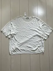 【233548】BETHS OPUS theory luxe セオリーリュクス  Opus Beth ニット シアー　半袖　ストレッチ　プルオーバー　コットン・アセテート混　38  ・ 03-8101786-000-038 ホワイト