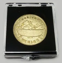 【中古】置物・装飾品 うめ先生自画像(泡風呂) 記念メダル 「蒼樹うめ展」