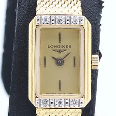 箱付 稼働 ロンジン 9809 0961 QZ ゴールド文字盤 レディース腕時計 0888000 7YBT SMB ABC29364
