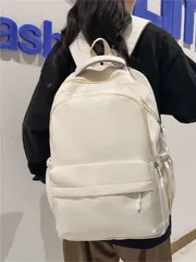 バッグ レディース バックパック リュック この多機能無地キャンパスバックパックは女性専用に設計されています。大容量で、シンプルな多機能コンパートメント設計。旅行、ビジネス、レジャー、ノートパソコンの使用に適しています。バックパック、学生バックパック、入