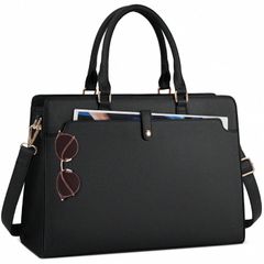 Women's Tote Bag, 15.6-inch Laptop Bag, PU Leather, Waterproof, Briefcase, Business, Office, Computer Bag, Large Capacity, Handbag, Shoulder Bag