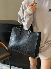 バッグ レディース トートバッグ ファッショナブルなエンボス加工大容量ジッパートートバッグ、デイリービジネス旅行、休暇、アウトドア、自宅、寮、学校再開、ジェンダー、学生のショッピングに適しています