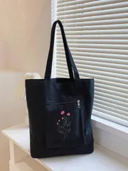 バッグ レディース トートバッグ 1個 花柄 大容量 ショルダーショッピングバッグ、ボタニカル柄トートバッグ 学生用、キャンバスハンドバッグ、ショッピングバッグ、パーティーバッグ、結婚式誕生日パーティーギフトバッグ、ハンドメイドキャンバスバッグ、パーティ