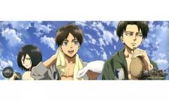【中古】ポスター(アニメ) エレン＆ミカサ＆リヴァイ(トレーニング) 「進撃の巨人 ポス×ポスコレクション」