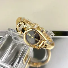 腕時計 レディース クォーツ 1個 フランス風蹄型バックル 金属ケース スムース バングル チェーンリンク バンド ローマ数字ル ミニマリスト クォーツ腕時計 レディース