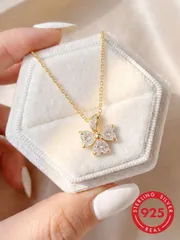 ジュエリー レディース ネックレス ペンダントネックレス 四つ葉のクローバーペンダントネックレス、女性に使いやすいジュエリー、彼女、妻、母への誕生日、記念日のギフトに