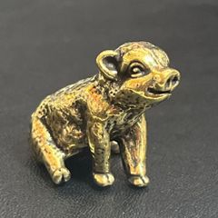KM084 置物 豚 ぶた 真鍮 縁起物 ブラス 置き物 インテリア 動物