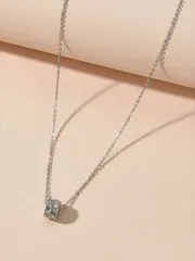 ジュエリー レディース ネックレス レイヤードネックレス 1個 ファッショナブルなゴールドキャットアイストーンペンダントネックレス ダブルレイヤー サマーカジュアルネックレス