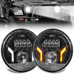 ラングラー ヘッドライト 7インチ ledヘッドライト ウィンカーXタイプ