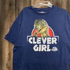 ムービー Tシャツ ジュラシック パーク ヴェロキラプトル クレバー ガール 恐竜 サスペンス 映画 ネイビー -  XLサイズ 古着 ビンテージ used vintage  p10