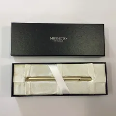 【新品未使用】ミキモト　インターナショナル　ボールペン　ゴールド　箱付き　パールのサムネイル