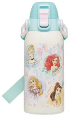 スケーター(Skater) 水筒 子供用 直飲み 600ml ディズニー プリンセス 25 女の子 保冷専用 ステンレス 軽量タイプ waterbottle スポーツボトル キッズ こども 水瓶 STCH6-A [600ml]