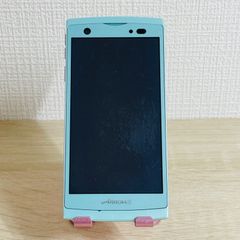 ジャンク 富士通 ARROWS ef FJL21 au スマートフォン 水色 本体のみ