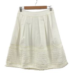 TO BE CHIC(トゥービーシック) スカート サイズ42 L レディース美品  アイボリー フリル/パール