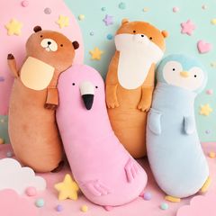 新品　抱き枕　枕　ぬいぐるみ　動物　ペンギン　フラミンゴ　カワウソ　ビーバー