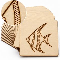 エンゼルフィッシュ 熱帯魚 さかな 魚 木製パーツ 6個 未塗装 DIY