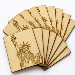自由の女神 木製パーツ 6個セット ハンドメイド 工作 DIY