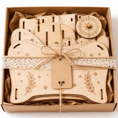 敬老の日 葉っぱ リーフ 木製パーツ 6個 未塗装 DIY