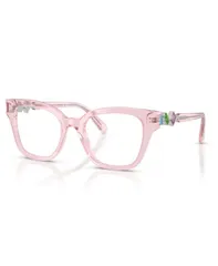 スワロフスキー レディース アクセサリー サングラス・アイウェア Swarovski WomensquareyeglassesK2048 Transparent Pink ピンク
