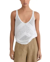 レイス レディース トップス タンクトップ ニット REISS Hester Knitank Top Ivory アイボリー