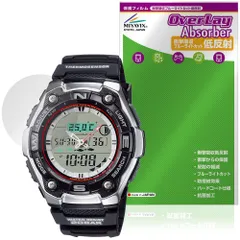 CASIO Collection SPORTS AQW-101 シリーズ 保護フィルム OverLay Absorber 低反射 for カシオ 腕時計 衝撃吸収 ブルーライトカット 抗菌