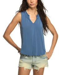 ラッキーブランド レディース トップス タンクトップ Vネック シャーリング Lucky Brand Womensandwash Smocked Trim VNeck Tank Top True Na