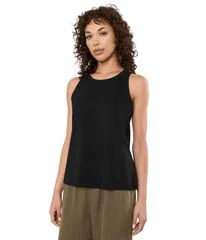 エイリーンフィッシャー レディース トップス シャツ コットン ジャージー Eileen Fisher Pima Cotton Stretch Jersey Round Neck Slim Tank