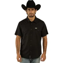 センデロプロビジョンズ メンズ トップス シャツ Sendero Provisions Co The Wyatt Pearl Snap SSolid Shirt Mens Black ブラック